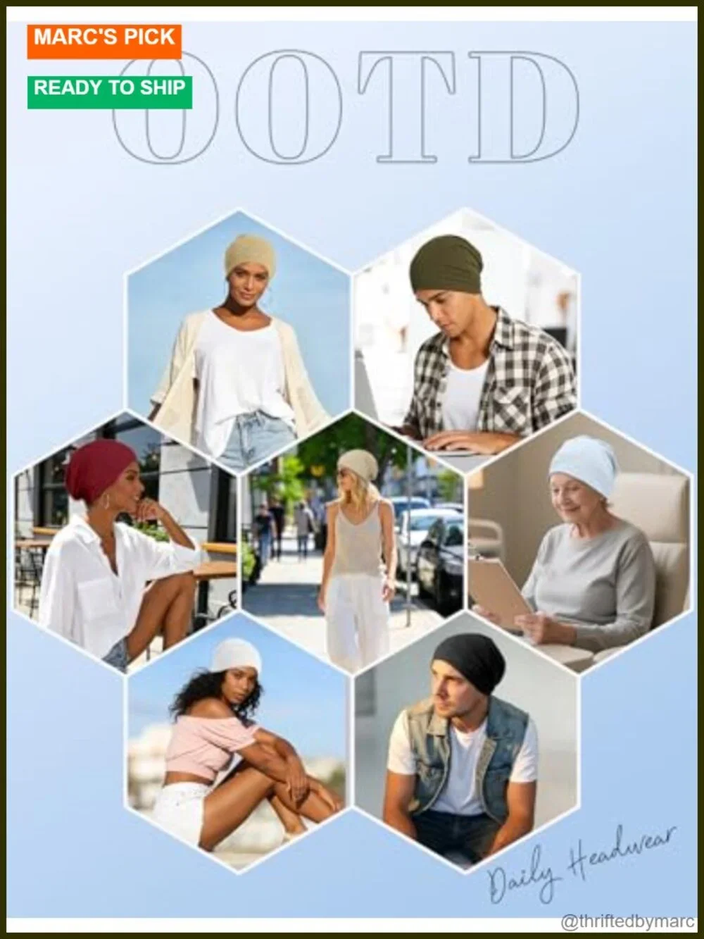 Lightweight 100% Cotton Slouchy Beanie - Breathable Summer Hat for Men